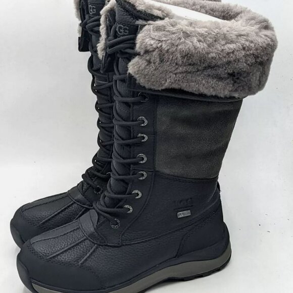 NEW UGG Adirondack III Tall sz 7 Women's Black Waterproof Snow Boot 1095142 - Picture 2 of 14